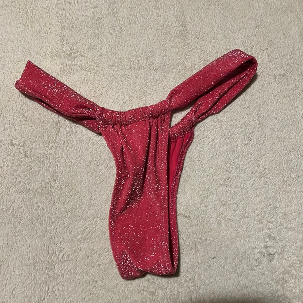 SKIMS Glitter Swim Ruched Bikini Tanga